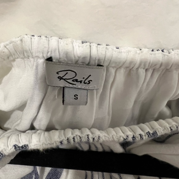 Rails Striped Ruffle Midi Dress in Blue and White - Picture 5 of 5